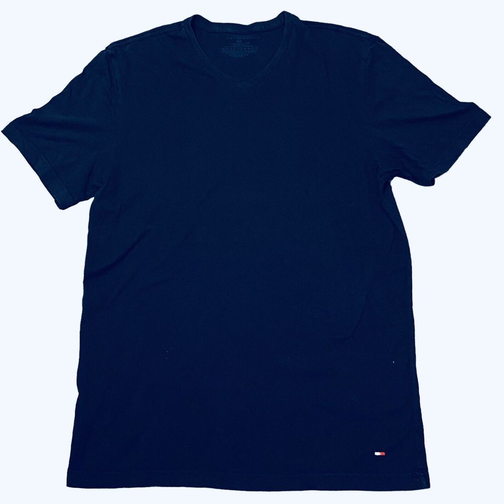 Tommy Hilfiger Navy Blue Short Sleeve T Shirt Undershirt Men’s Size Medium